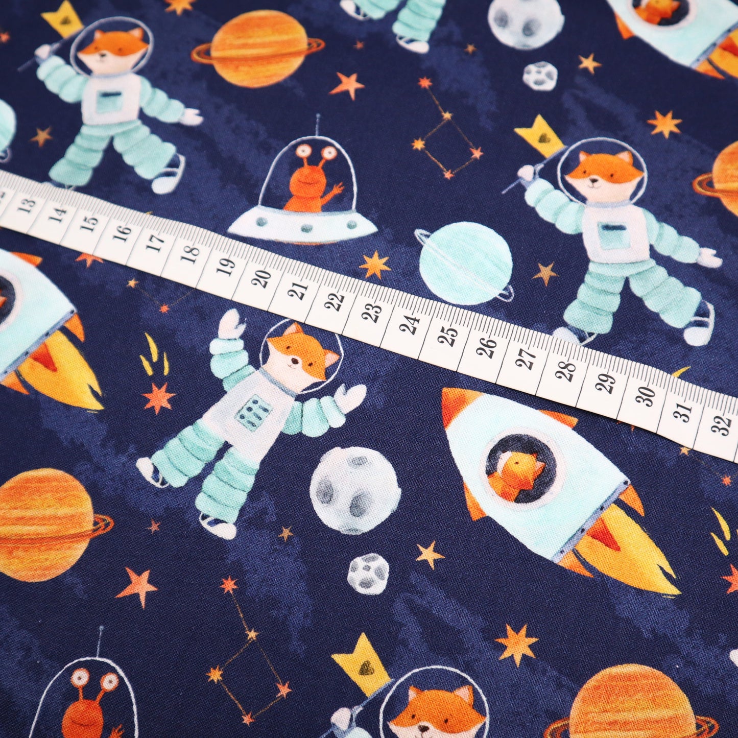 100% Cotton in Space Print