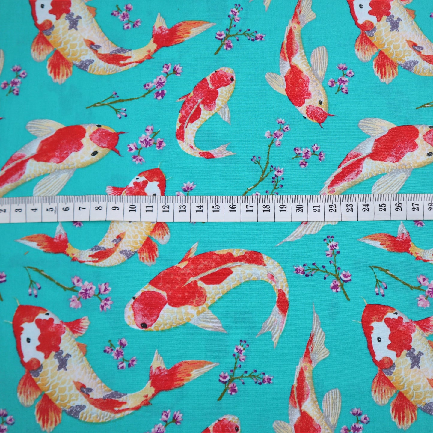 100% Cotton in Oriental Fish Print