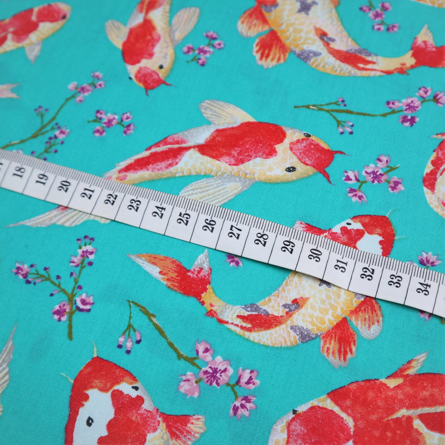 100% Cotton in Oriental Fish Print