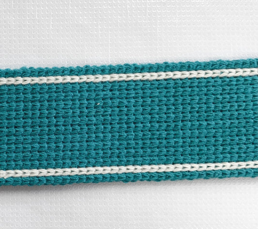 Webbing - Heavy Duty 34mm - Teal/Ecru