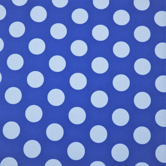 Fleece-Backed Softshell in Blue Polka Dot