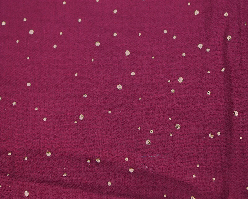 100% Cotton Double Gauze Gold Speck - Wine