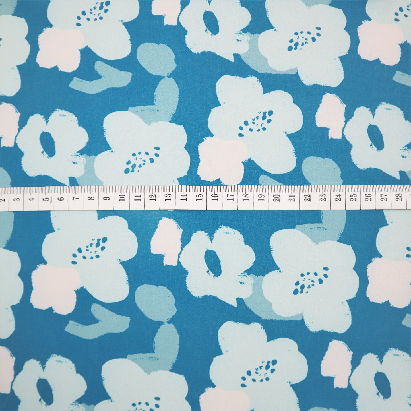 Fleece-Backed Softshell in Turquoise Flower Print