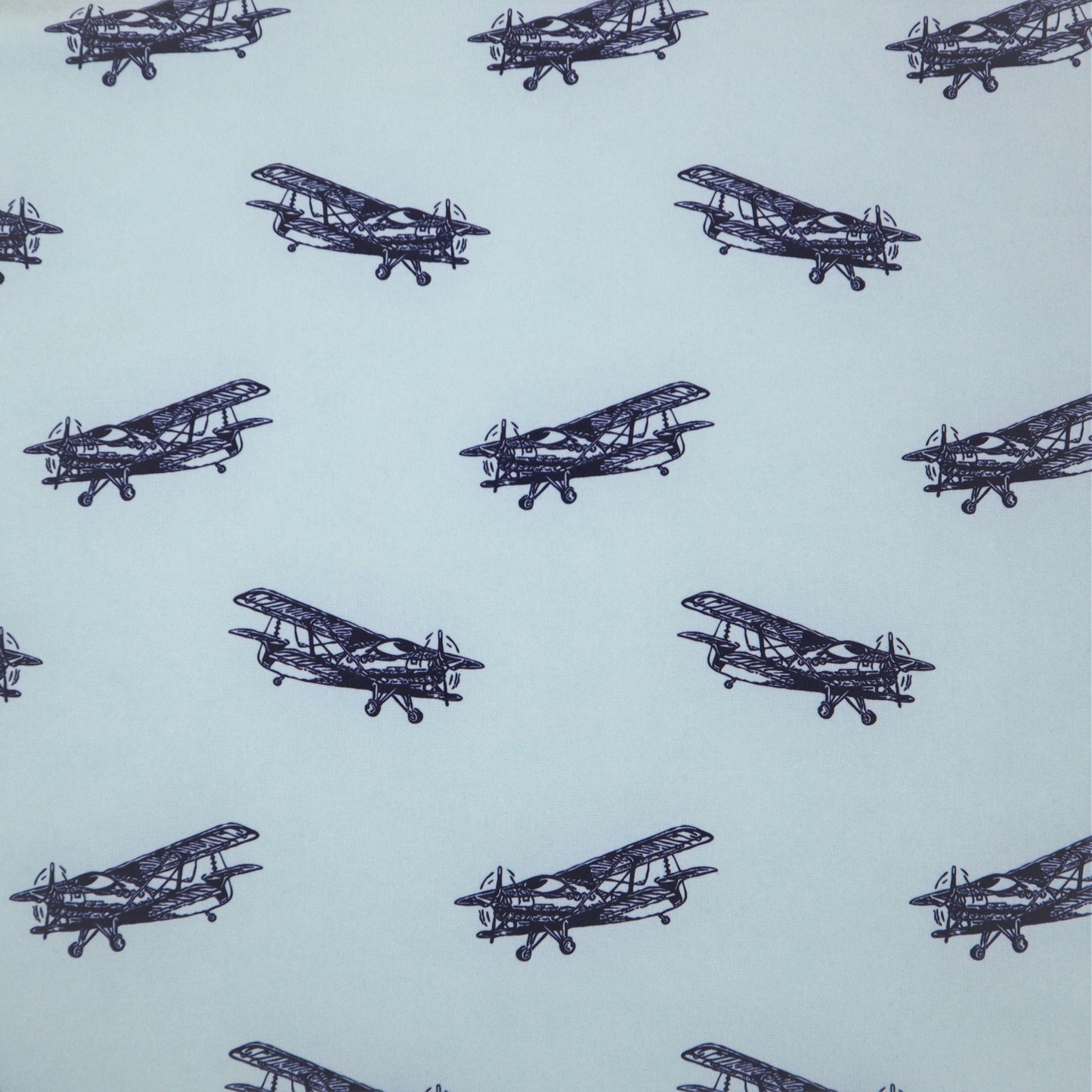 Fleece-Backed Softshell in Blue Airplane Print