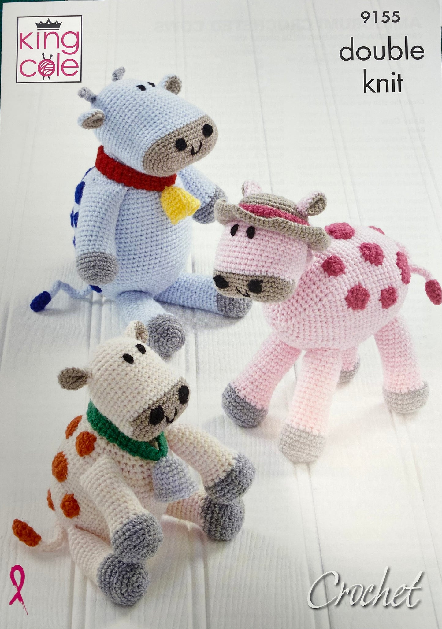 King Cole 9155 Crochet Cows