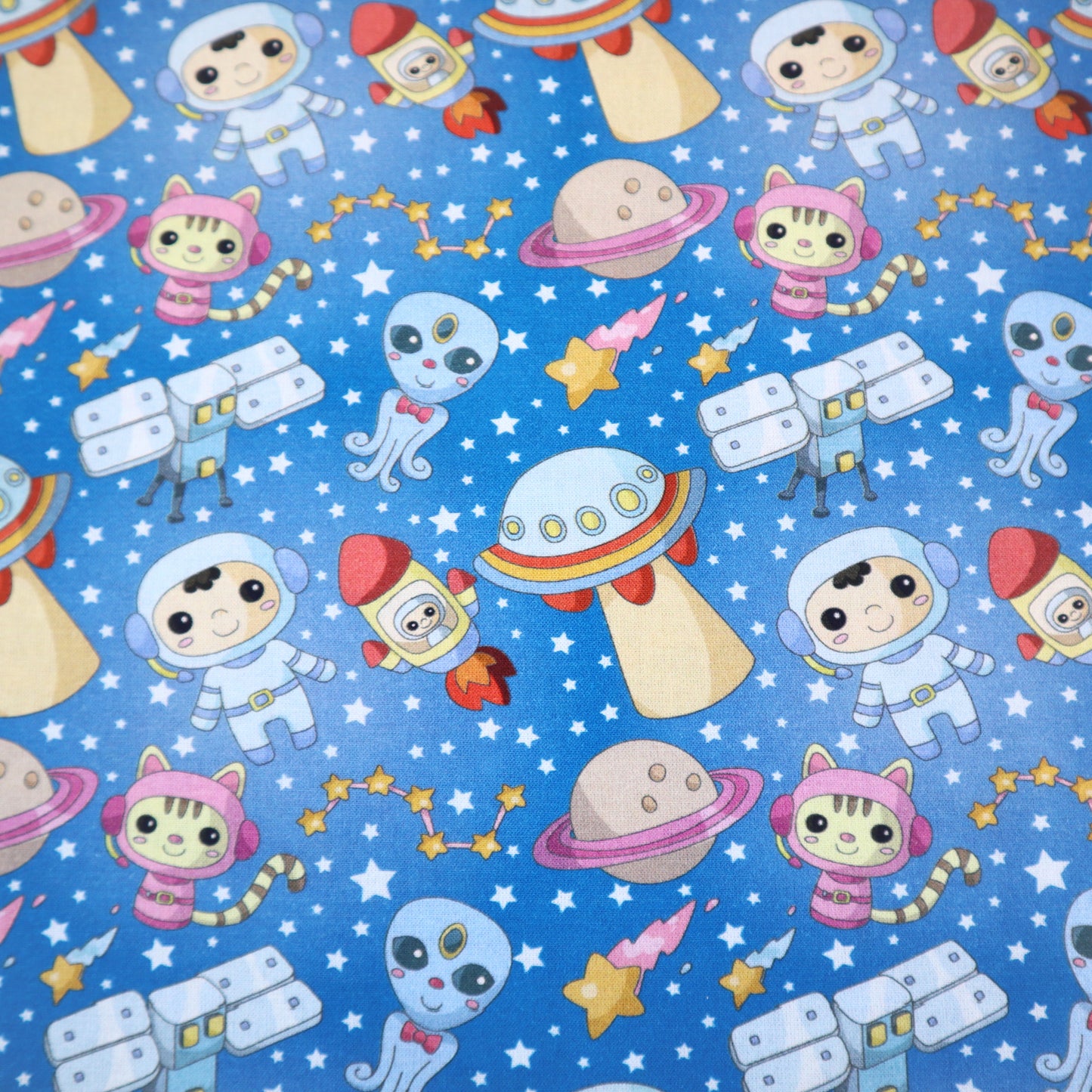 100% Cotton in Space Adventure Print