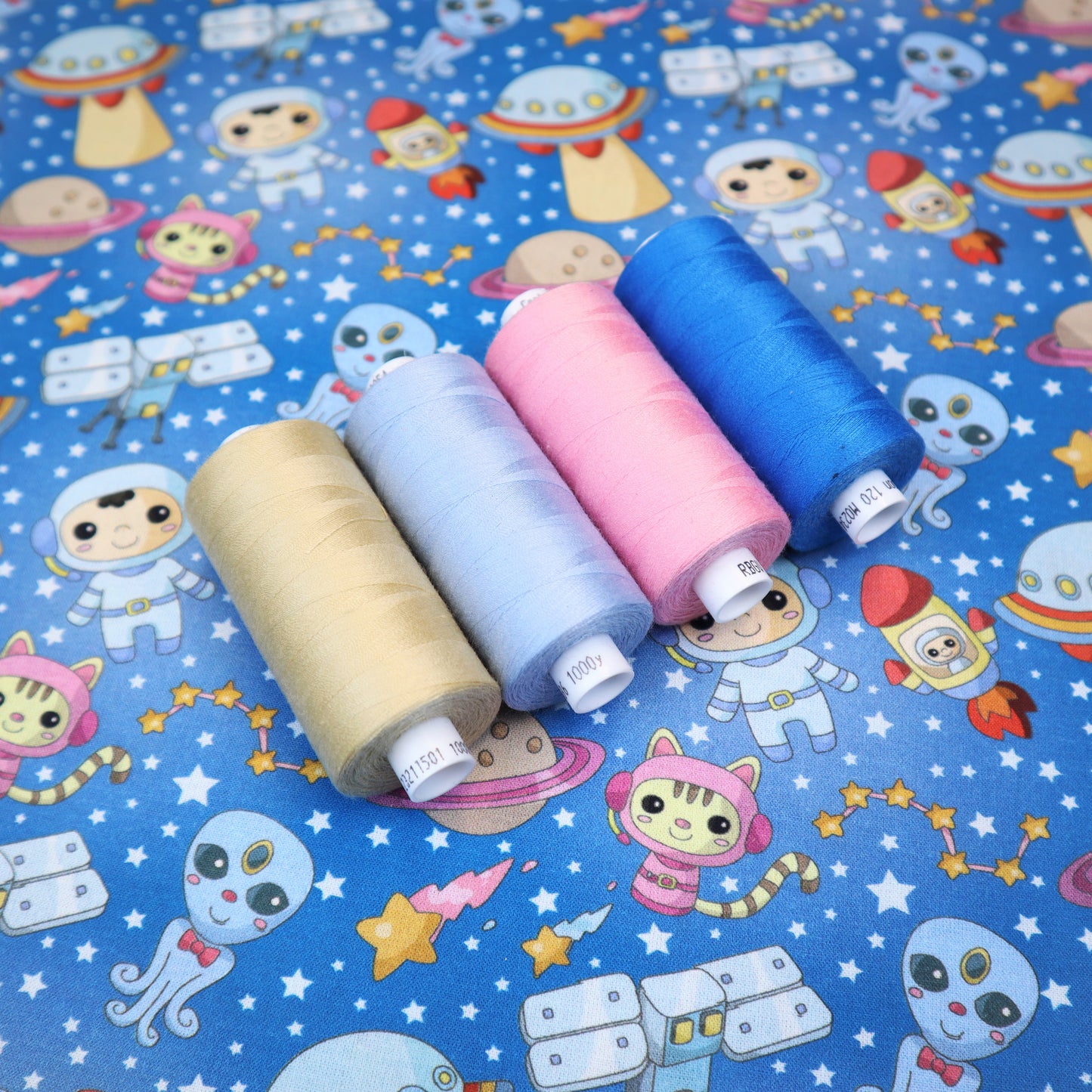 100% Cotton in Space Adventure Print