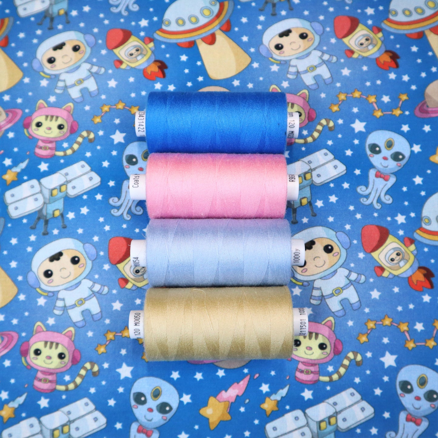 100% Cotton in Space Adventure Print