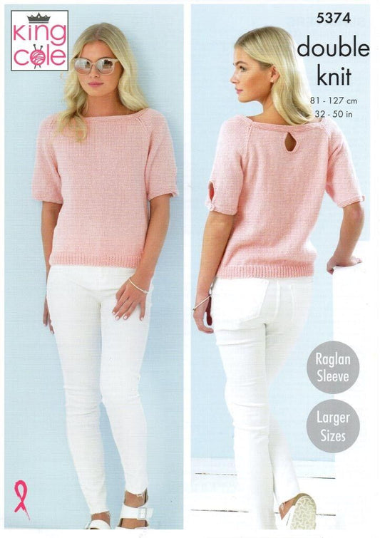 King Cole 5374 Ladies Sweaters - Double Knit