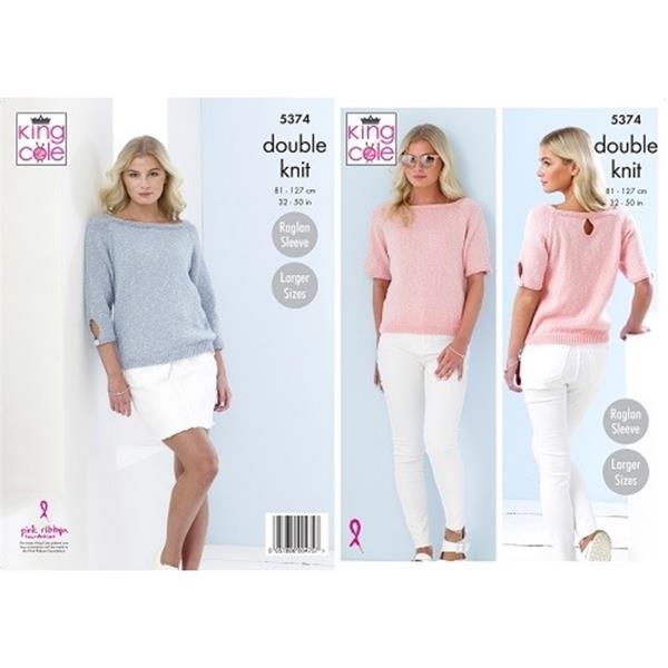 King Cole 5374 Ladies Sweaters - Double Knit