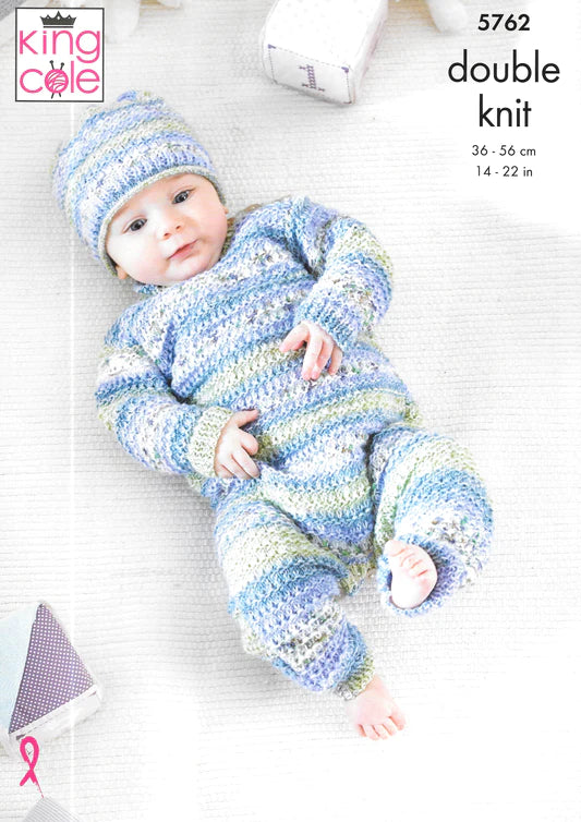 King Cole 5762 Onesie, Sleeping Bag & Hat