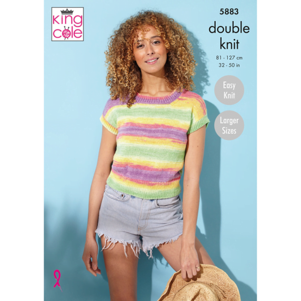 King Cole Top and Sweater 5883 Double Knit