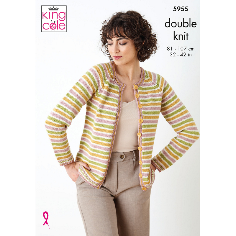 King Cole 5955 Ladies Cardigan and Waistcoat