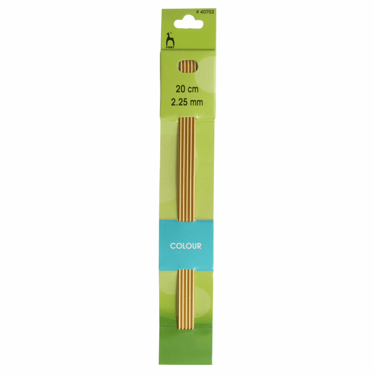 Pony Double-Point Coloured Knitting Needles-Set Of Five 2.25mm