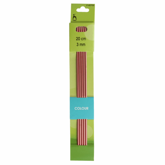 Pony Double-Point Coloured Knitting Needles-Set Of Five 3.00mm