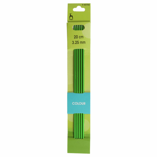 Pony Double-Point Coloured Knitting Needles-Set Of Five 3.25mm