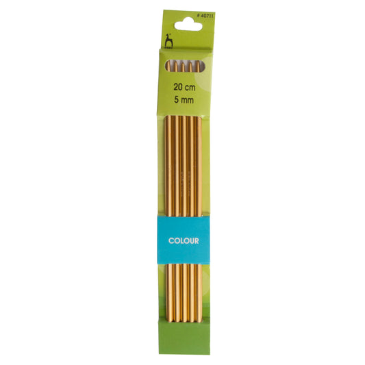 Pony Double-Point Coloured Knitting Needles-Set Of Five 5.00mm