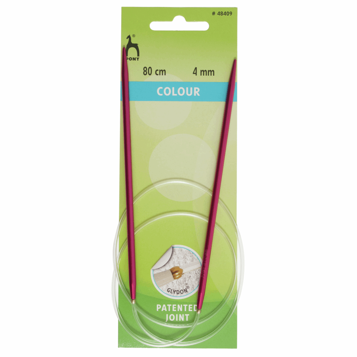 Pony Circular Knitting Needle 4mm x 80cm Pink