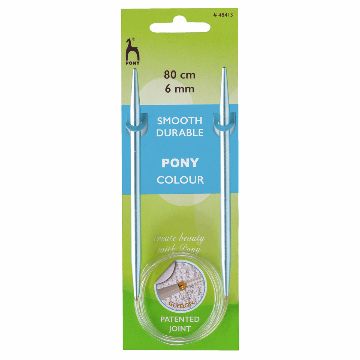 Pony Circular Knitting Needle 6mm x 80cm