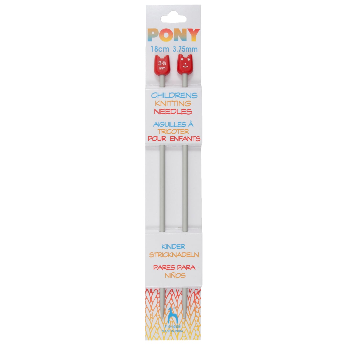 Pony  Single-Ended: Aluminium: Children's Knitting Needles 3.75mm