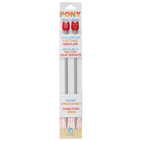 Pony Single-Ended: Aluminum: Children's Knitting Needles 4.50mm