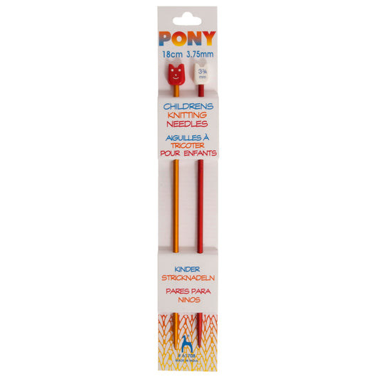 Pony Single-Ended: Aluminum Children's Knitting Needles 3.75mm