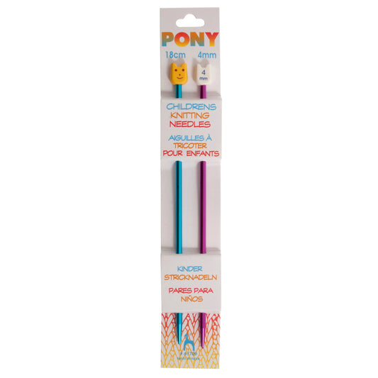 Pony Single-Ended: Aluminum Children's Knitting Needles 4.00mm