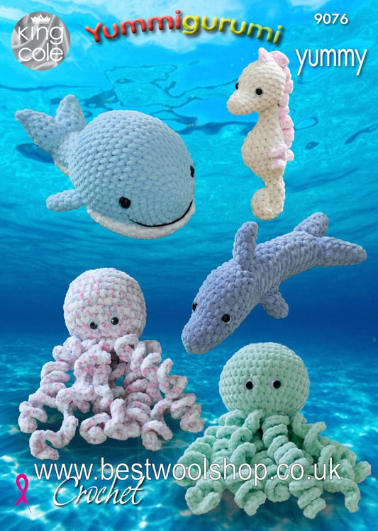 King Cole 9076 Crochet Sea life Animals - Yummy