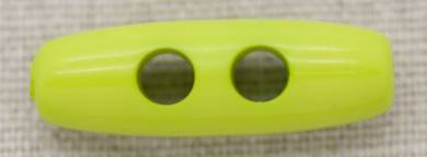 Toggles 2 hole Italian plastic toggle 30mm - Lime