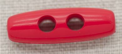 Toggles 2 hole Italian plastic toggle 30mm - Red