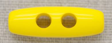 Toggles 2 hole Italian plastic toggle 30mm - Yellow