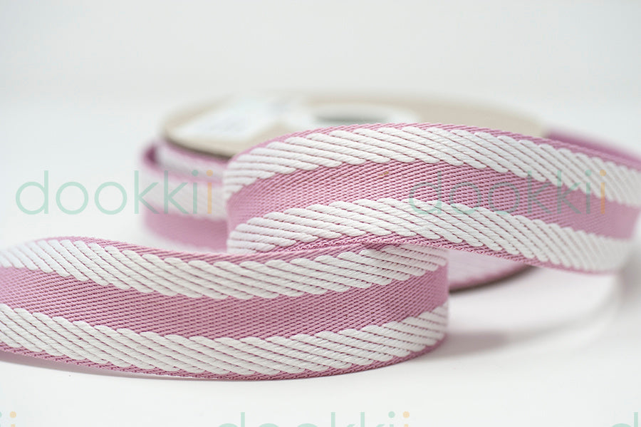 Webbing - Heavy Duty 40mm - Pink/White