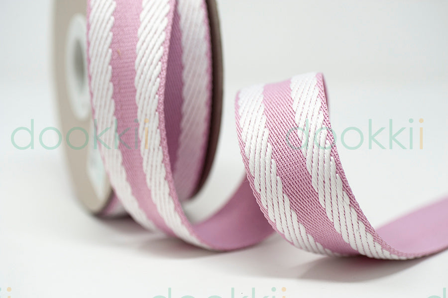 Webbing - Heavy Duty 40mm - Pink/White