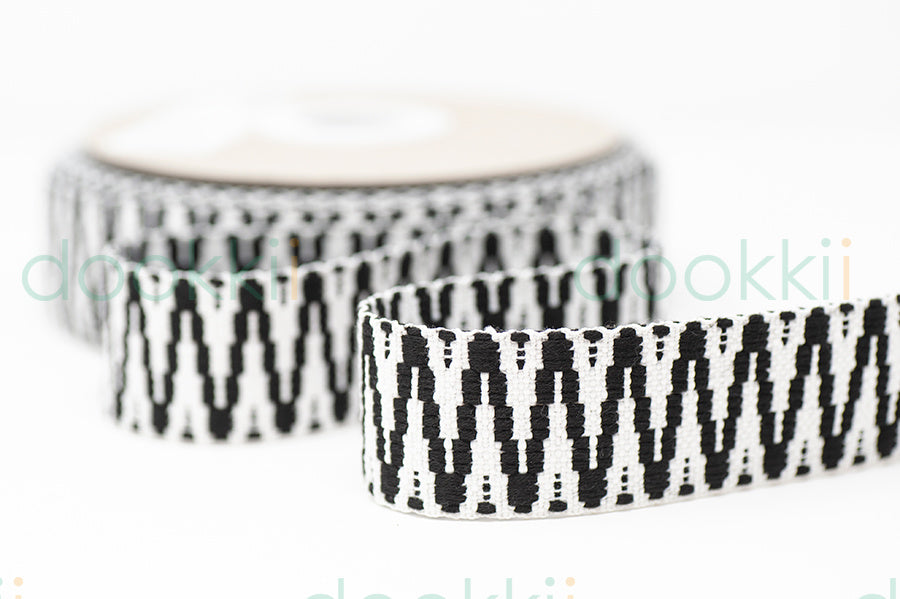 Webbing - Heavy Duty 38mm - Black/White