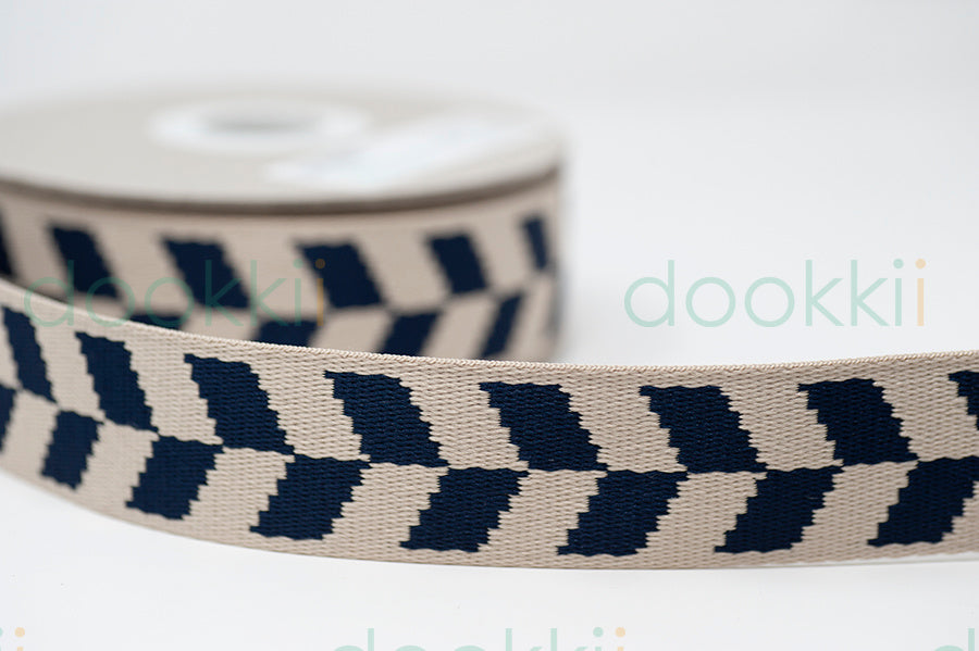 Webbing - Heavy Duty 36mm - Natural/Navy