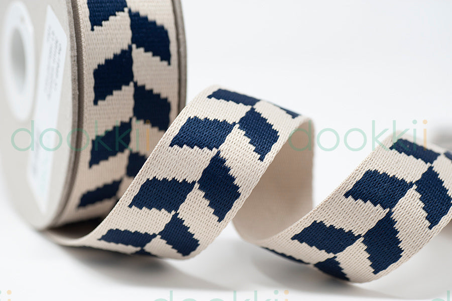 Webbing - Heavy Duty 36mm - Natural/Navy