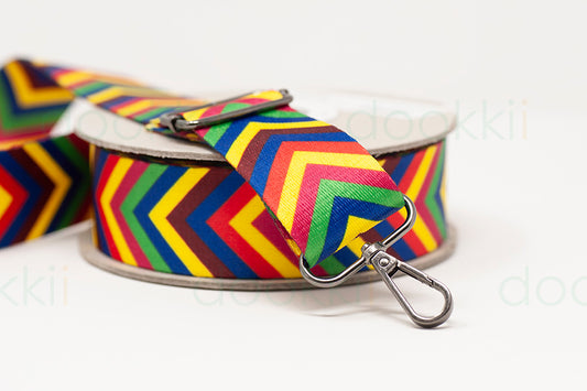 Webbing - Heavy Duty 38mm - Rainbow Chevron