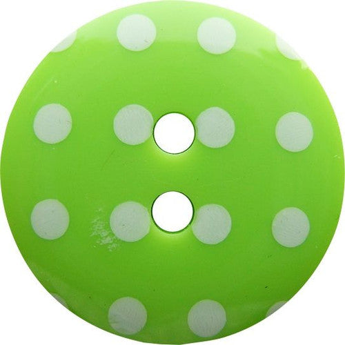 Spotty Buttons - Lime 35mm