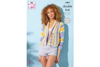 King Cole 5884 Ladies Cardigan and Top Double Knit