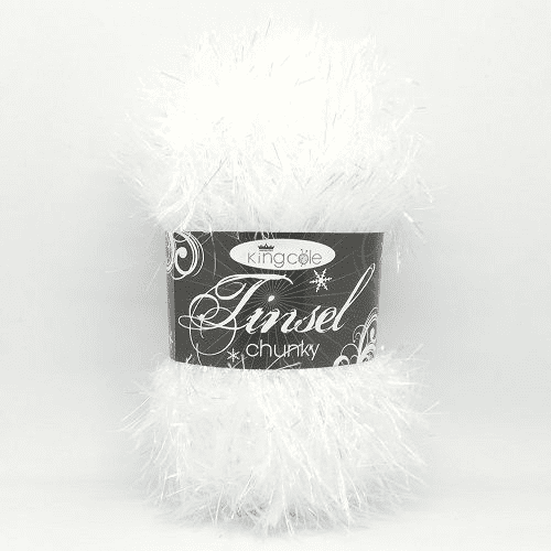 King Cole Tinsel Chunky - White