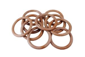 Macrame Ring - Brown - 76mm Pack of 2