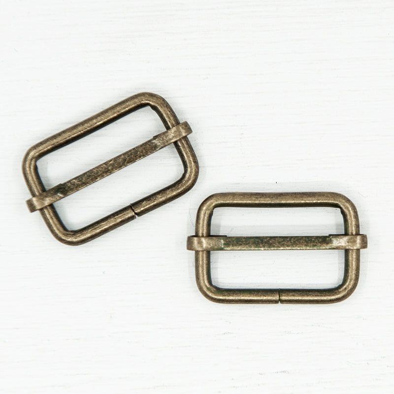 25mm Metal Strap Slider Adjuster  Antique Brass