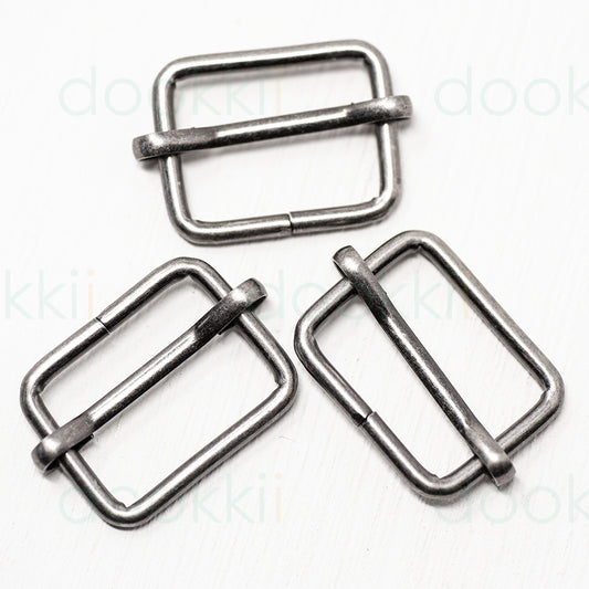 25mm Metal Strap Slider Adjuster  Antique silver