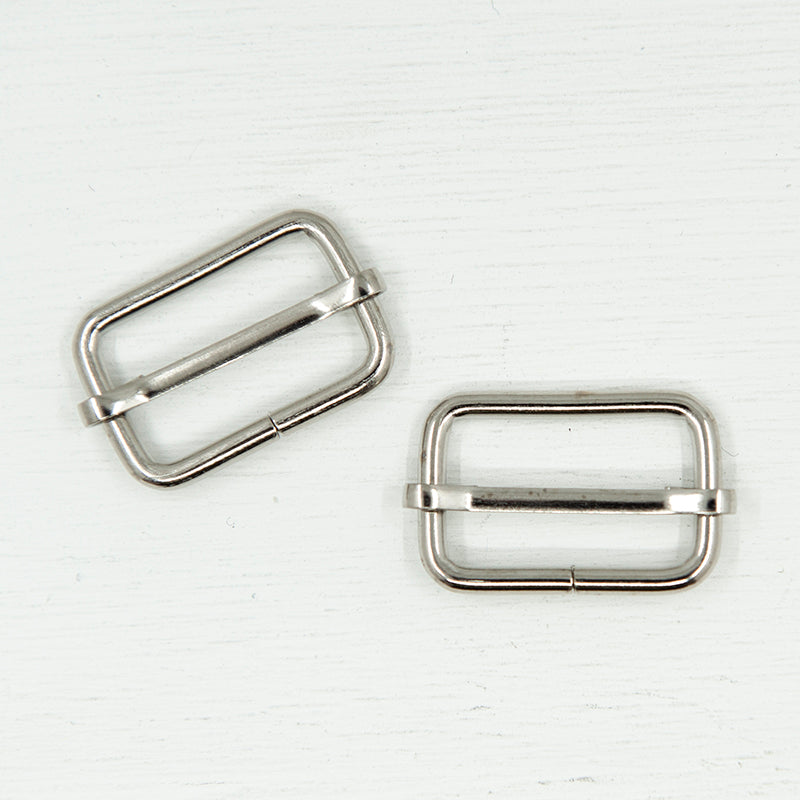 25mm Metal Strap Slider Adjuster Silver