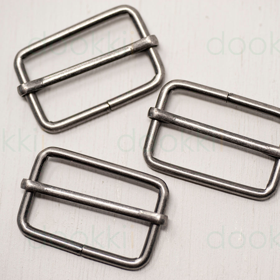 32mm Metal Strap Slider Adjuster  Antique Silver