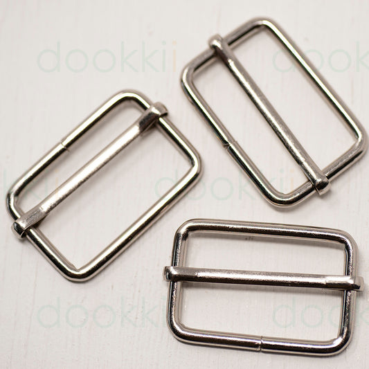 32mm Metal Strap Slider Adjuster  Silver