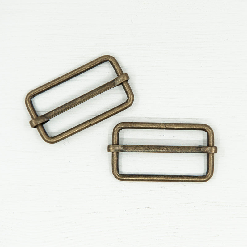 38mm Metal Strap Slider Adjuster  Antique Brass