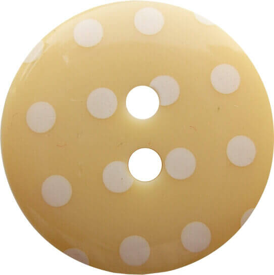 Spotty Buttons - Lemon 35mm