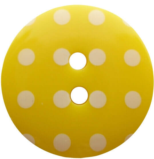 Spotty Buttons - Yellow 35mm