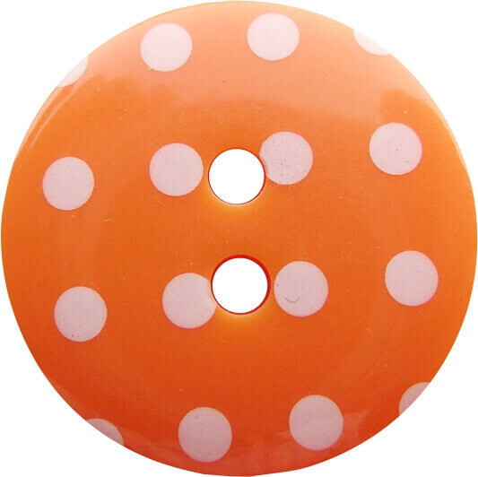 Spotty Buttons - Orange 35mm